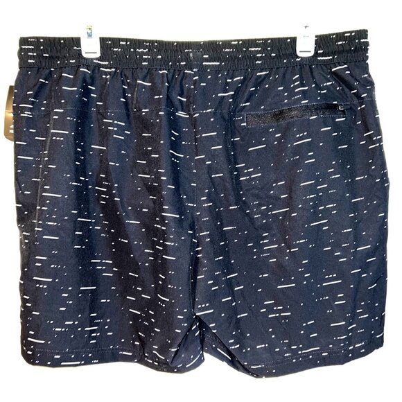New Xersion Men's XXL Black & White Drawstring Swim Shorts - Picture 2 of 3